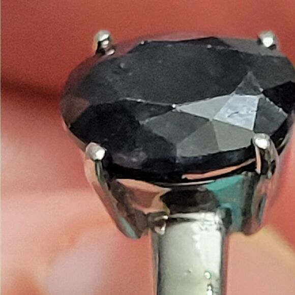 Midnight Sapphire Solitare Ring - Picture 10 of 14